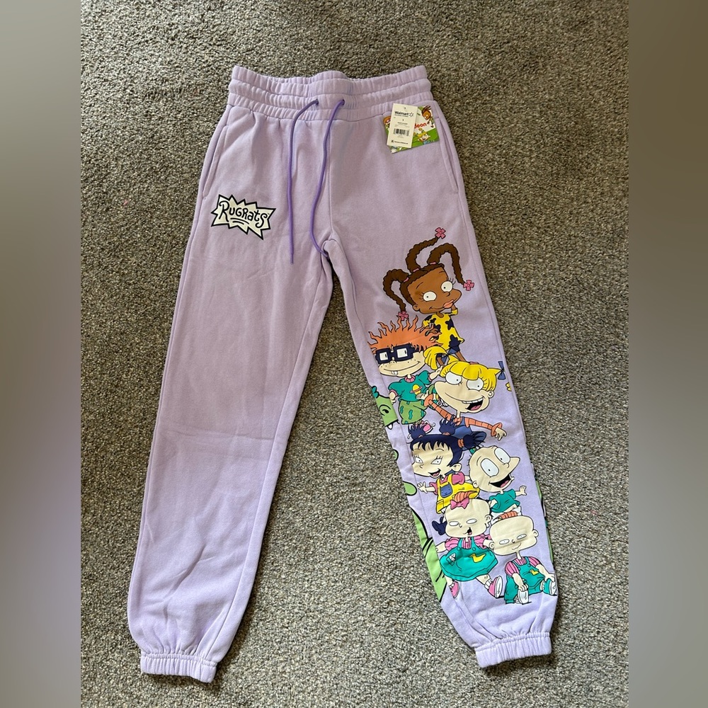 NWT Girls purple Rugrats sweatpants